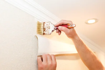 Pose de papier peint à Vernay — revêtements muraux et toiles de verre